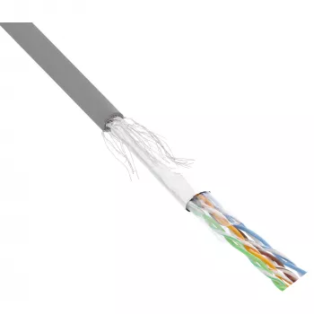 InLine Patch kabelis SF/UTP Cat.5e AWG26 CCA PVC pilkas 100 m