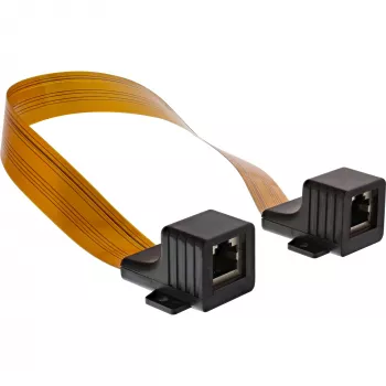 InLine Slim RJ45 kabelis langams/durims, 2x RJ45 F/F, 1:1, neekranuotas, 0,3 m