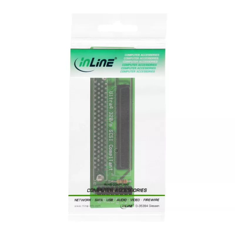 InLine SCSI SCA U320 adapter 80 kontaktų moteriška / 68 kontaktų moteriška