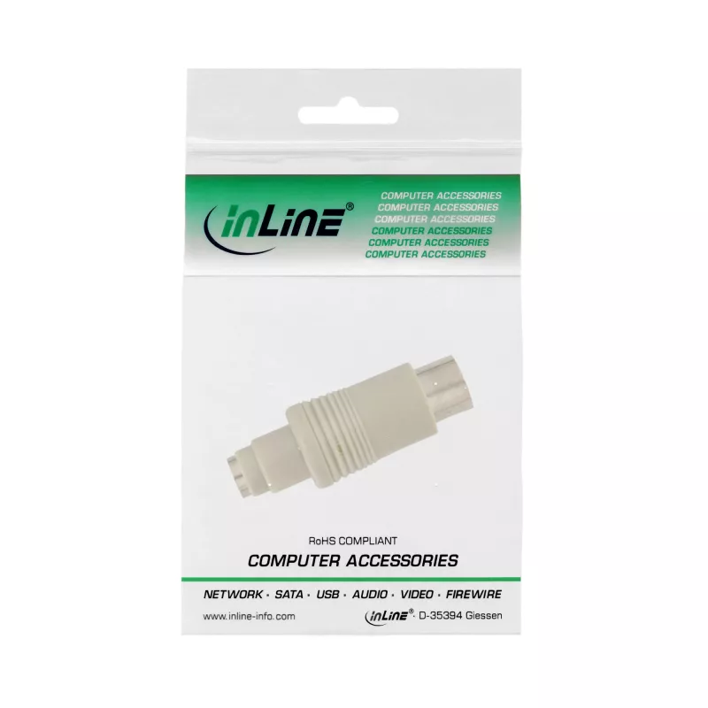 InLine klaviatūros adapteris 5 kontaktų DIN (vyriškas) → PS/2 (moteriškas) 33949