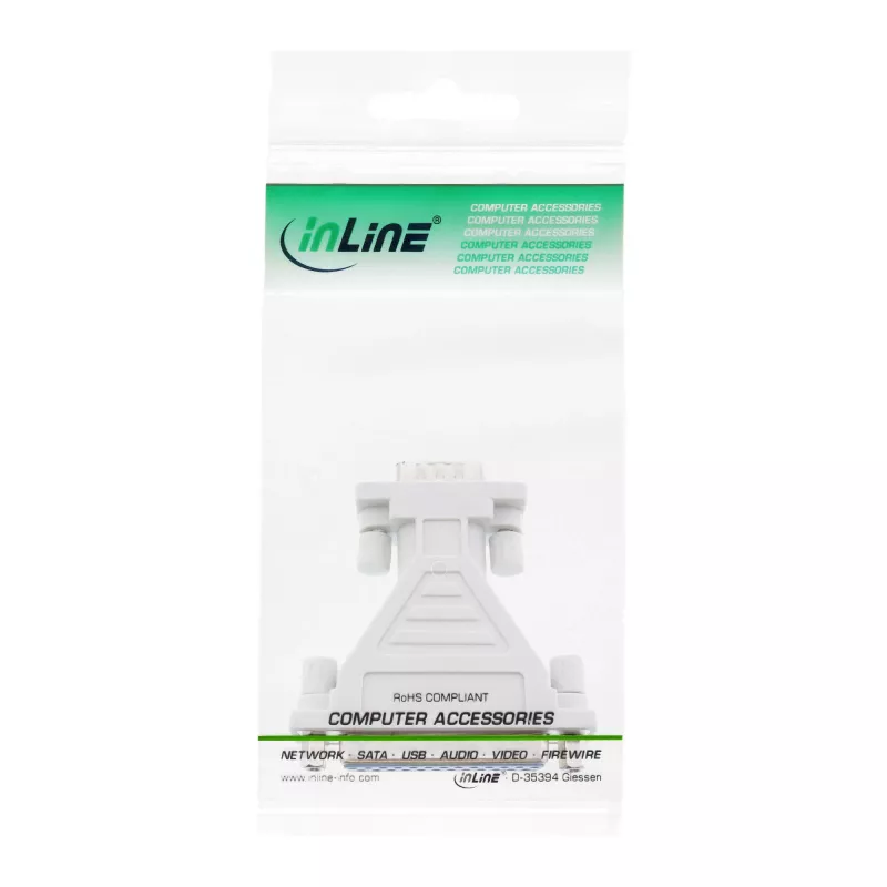 InLine Serial AT adapteris 25 kontaktų lizdas / 9 kontaktų Sub-D kištukas
