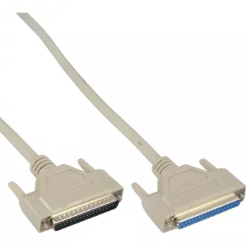 InLine serial prailginimo laidas suformuotas DB37 kištukas / lizdas tiesioginis pilkas 3m