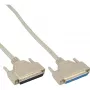 InLine serial prailginimo laidas suformuotas DB37 kištukas / lizdas tiesioginis pilkas 3m