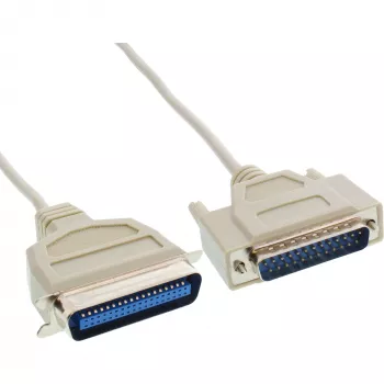 InLine spausdintuvo kabelis, dvipusis, 25 kontaktų D-Sub į 36 kontaktų Centronics, 2 m