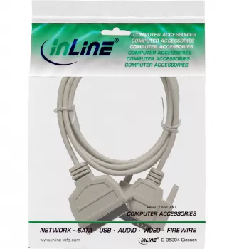 InLine spausdintuvo laidas, dvipusis, 25 kontaktų D-Sub į 36 kontaktų Centronics, 5 m