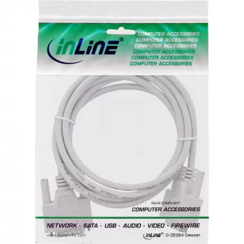 InLine DB15 (VGA) prailginimo kabelis, vyras / moteris, 2 m, liejiniai, smėlio spalvos