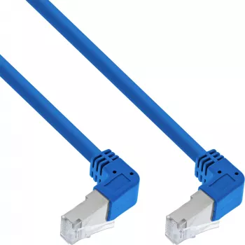 Tinklo kabelis InLine® S-76602BU-3.43 Kampinis RJ45 S/FTP Cat.6 3,43 m mėlynas