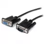 StarTech.com 2 m juodas tiesus DB9 RS232 serijinis kabelis – M/F