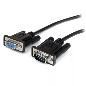 StarTech.com 0,5 m juodas tiesioginis DB9 RS232 nuoseklusis kabelis – M/F