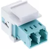 InLine 89988B šviesolaidinis Keystone snap-in adapteris, LC/LC dupleksas, multimodas, baltas