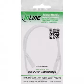 InLine DC ilginimo laidas 3.5x1.35mm, AWG 18, baltas 2m