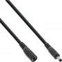 InLine DC prailginimo laidas, DC kištukas / lizdas 4,0x1,7 mm, AWG 18, juodas, 0,5 m
