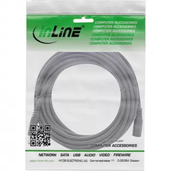 InLine DC ilginimo laidas, DC kištukas/lizdas 5,5x2,5 mm, AWG 18, juodas, 3 m