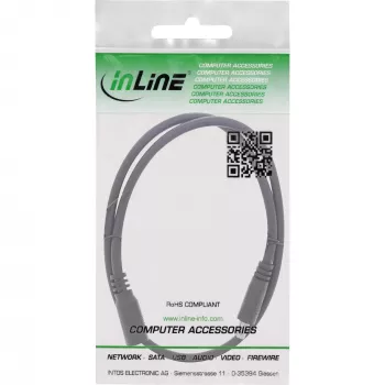 InLine DC ilginimo laidas, DC kištukas/lizdas 5.5x2.5mm, AWG 18, juodas 2m