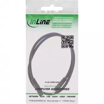 InLine DC ilginimo laidas, DC kištukas/lizdas 3,5x1,35 mm, AWG 18, juodas, 1 m