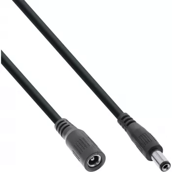 InLine DC ilginimo laidas, DC kištukas/lizdas 5,5x2,5 mm, AWG 18, juodas 5 m