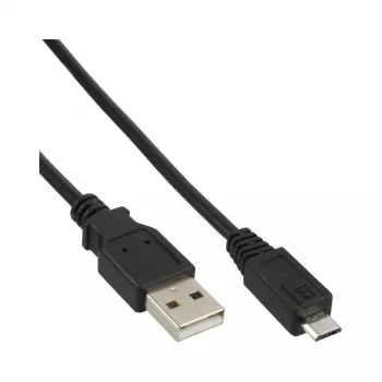 InLine Micro USB 2.0 laidas USB A kištukas / Micro-B kištukas, juodas, 0,5 m