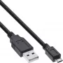 InLine Micro USB 2.0 laidas USB A kištukas / Micro-B kištukas, juodas, 1 m