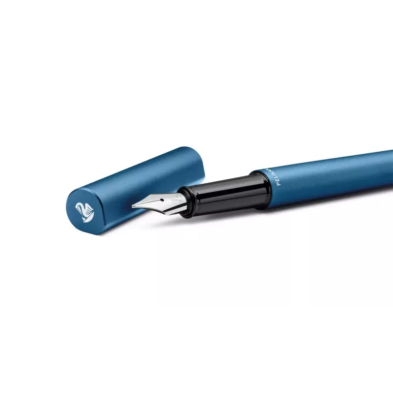 Parker stiliaus rašiklis Pelikan 823609 mėlynos petrolio spalvos, kasečių sistema