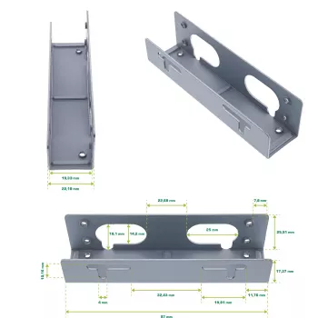 InLine tvirtinimo bėgeliai 3,5 inch kietiesiems diskams 59959
