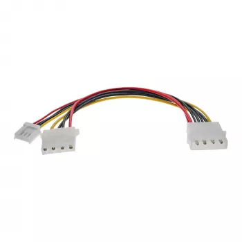 InLine vidinis maitinimo Y laidas 1x 5,25 colio Molex / 1x 5,25 colio Molex + 1x 3,5 colio Floppy