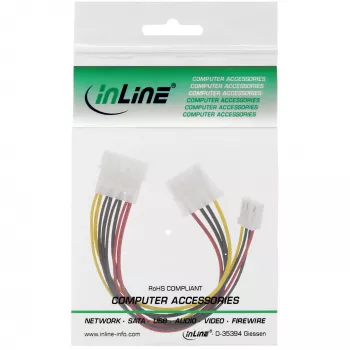 InLine vidinis maitinimo Y laidas 1x 5,25 colio Molex / 1x 5,25 colio Molex + 1x 3,5 colio Floppy