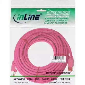 InLine Patch Laidas S/FTP PiMF Cat.6 250MHz PVC varis rožinis 20m
