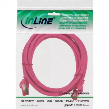 InLine Patch Laidas S/FTP PiMF Cat.6 250MHz PVC varis rožinis 5m