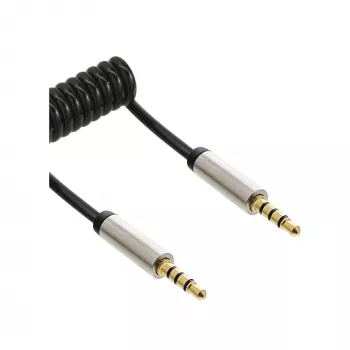 InLine plonas spiralinis garso laidas 3,5 mm kištukas / kištukas 4 kontaktų stereo 1 m