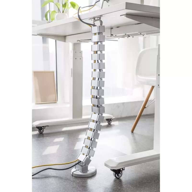 InLine 59996B lankstus kabelių vamzdis aukščio reguliavimo stalams, 4 skyriai, 68x36 mm, 1,28 m, pilkas