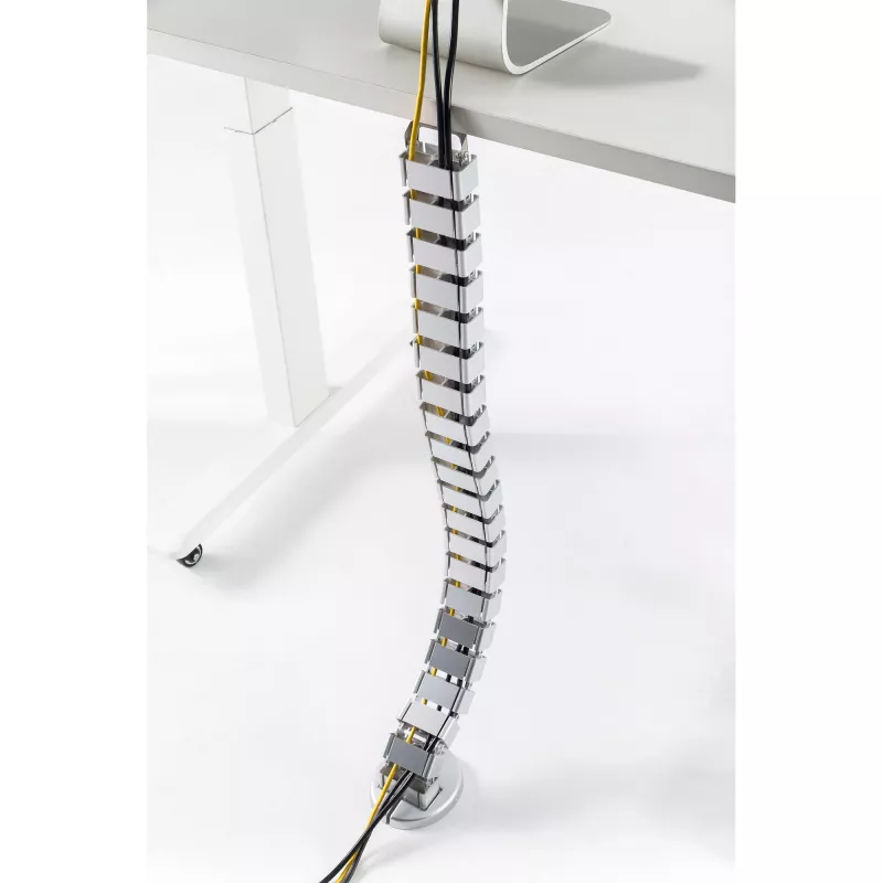 InLine 59996B lankstus kabelių vamzdis aukščio reguliavimo stalams, 4 skyriai, 68x36 mm, 1,28 m, pilkas
