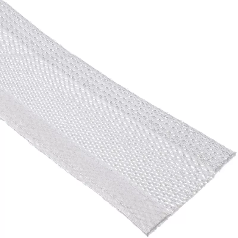 Kabelių rankovė InLine 1 m × 25 mm, tekstilinis vamzdelis su lipnia juostele, balta