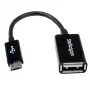 StarTech.com UUSBOTG Micro USB į USB OTG pagrindinio įrenginio adapteris, Micro-USB B kištukas į USB A lizdą, USB 2.0, 12,7 cm, juodas