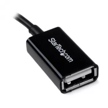 StarTech.com 5 colių Micro USB į USB OTG pagrindinės stoties adapteris M/F, 0,127 m, Micro-USB B, USB A, USB 2.0, 0,48 Gbit/s, juodas