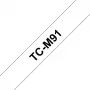 Lipdukų juosta Brother TCM91 9mm juoda ant skaidraus