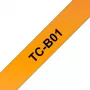 Brother lipnių etikečių juostelė 12 mm (TC-B01) – fluorescencinė oranžinė, juodas tekstas