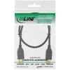 InLine USB 2.0 laidas, AM/AM, juodas, paauksuoti kontaktai, 1 m