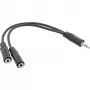 Y kabelis 3,5 mm lizdas (vyriškas) į 2x 3,5 mm lizdą (moteriškas) stereo 5 m InLine 99300D