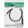 InLine ausinių ilginimo kabelis 6,3 mm stereo M/F, auksuoti kontaktai, juodas, 1 m