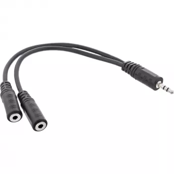 InLine 3,5 mm lizdo Y kabelis, kištukas į 2x 3,5 mm lizdą, stereo, 1 m