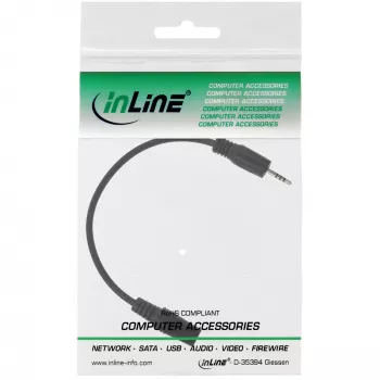 InLine garso adapterio laidas 4 kontaktų 2,5 mm kištukas / 4 kontaktų 3,5 mm lizdas 3 m