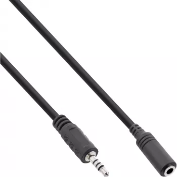 Garso adapterio laidas 4 kontaktų 2,5 mm kištukas / 4 kontaktų 3,5 mm lizdas 5 m InLine 99308G