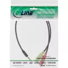 InLine garso ausinių adapterio laidas 3,5 mm kištukas 4 kontaktų / 2x 3,5 mm, juodas, 1 m
