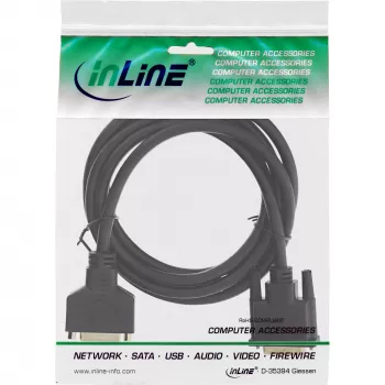 DVI-D kabelis Premium 24+1 vyriškas-moteriškas Dual Link auksuoti kontaktai 3m InLine 17763P