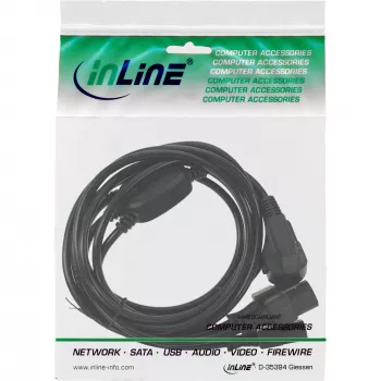 InLine Y-maitinimo laidas 1x CEE 7/7 / 3x 3 kontaktų IEC C13 vyriškas 16653B juodas 1,8 m