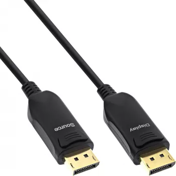 InLine DisplayPort 1.4 AOC laidas, 8K4K, juodas, 20 m