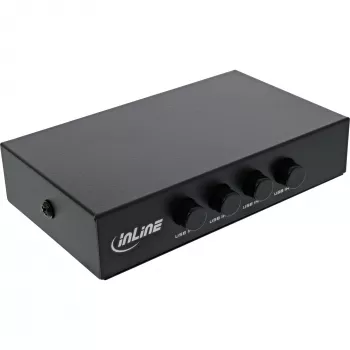 InLine USB 2.0 jungiklis rankinis USB-A įrenginys 4 kompiuteriams laidinis