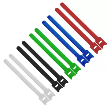 InLine kabelių raiščiai su lipnia juosta 12x240mm 10 vnt. 5 spalvų
