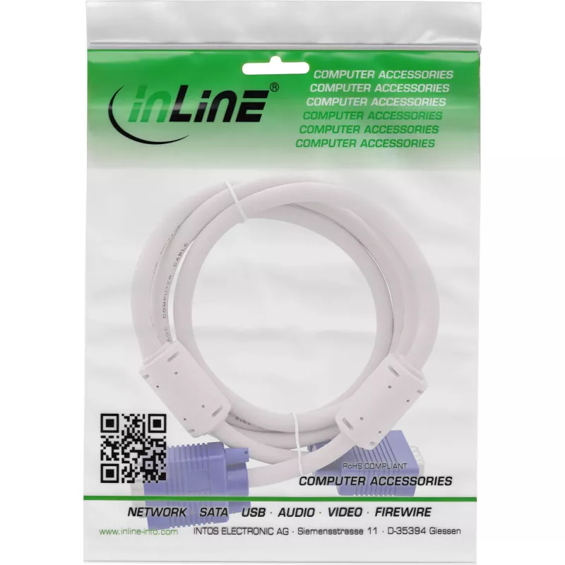 InLine S-VGA laidas 15 HD pilkas vyriškas / vyriškas 2 m