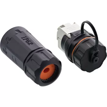 InLine Cat.6A movus jungčių rinkinys, vandeniui atsparus IP68, 2x RJ45 F/F, 1:1